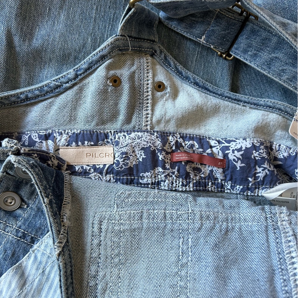 Anthropologie Pilcro Patchwork Overalls - Picture 3 of 7